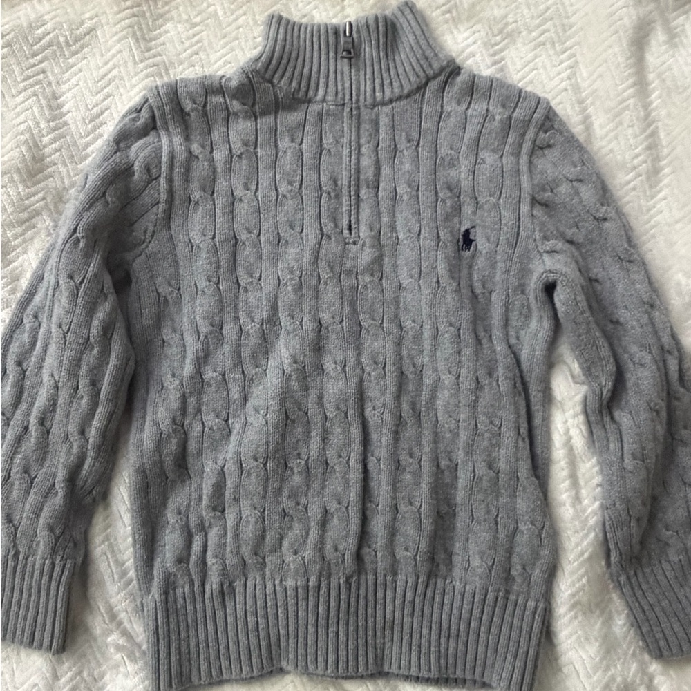 Polo by Ralph Lauren Light Gray Knit Sweater